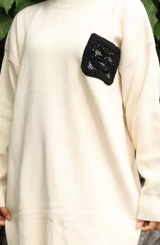 بدلة محبوكة من قطعتين، بنطلون، تونيك، 1029-05 بيج 1029-05