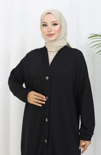 Dubbeldraads Geknoopt Lang Vest 0181-01 Zwart 0181-01