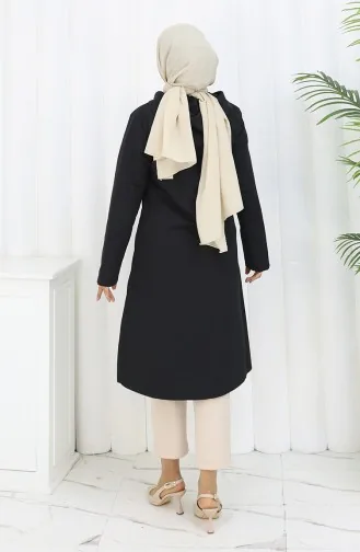 Bondit Fabric Trenchcoat Met Capuchon 0185-01 Zwart 0185-01