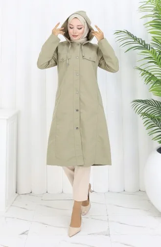 Bondit Fabric Hooded Trench Coat 0185-02 Khaki 0185-02