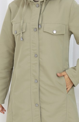 Bondit Fabric Hooded Trench Coat 0185-02 Khaki 0185-02
