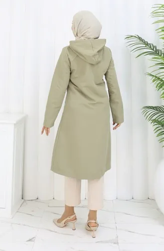 Bondit Fabric Hooded Trench Coat 0185-02 Khaki 0185-02