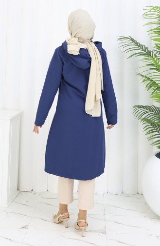 Trench-coat à Capuche En Tissu Bondit 0185-05 Bleu Marine 0185-05