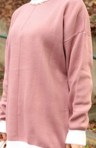 Strickmode Perlendetail Tunika Hose Zweiteiler 1011-04 Altrosa 1011-04