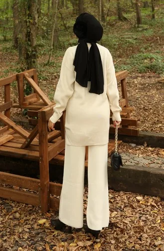 Gebreide Parelmoeren Tuniekbroek Tweedelig Set 1025-03 Beige 1025-03