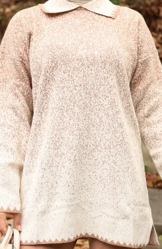 Triko Tunik Pantolon İkili Takım 1123-01 Sütlü kahve