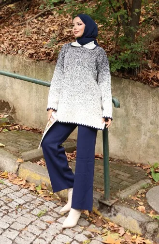 Triko Tunik Pantolon İkili Takım 1123-02 Lacivert