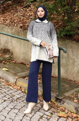 Triko Tunik Pantolon İkili Takım 1123-02 Lacivert