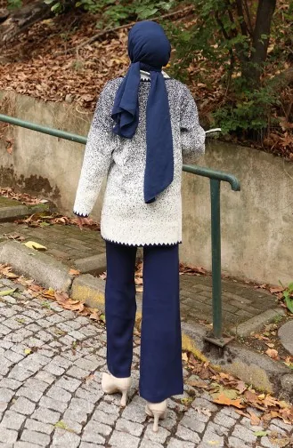 Triko Tunik Pantolon İkili Takım 1123-02 Lacivert