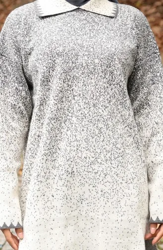 بدلة محبوكة من قطعتين، بنطلون، تونيك، رمادي، 1123-06 1123-06