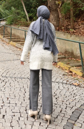 Triko Tunik Pantolon İkili Takım 1123-06 Gri