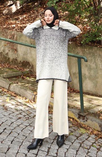 Triko Tunik Pantolon İkili Takım 1123-07 Siyah