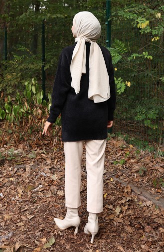 Gebreide Parelmoeren Tuniek 3009-02 Zwart 3009-02