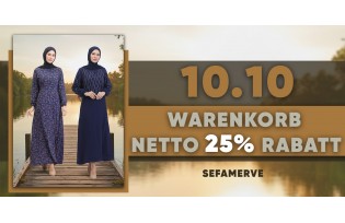 Zusätzliche 25% Rabatt im Warenkorb