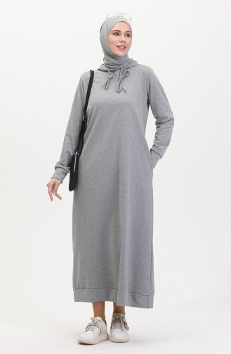 Robe Sport A Capuche Deux Fils 0190A-01 Gris 0190-01