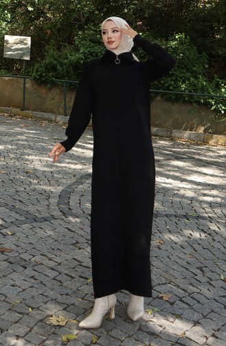 Knitted Turtleneck Dress 0511-01 Black 0511-01