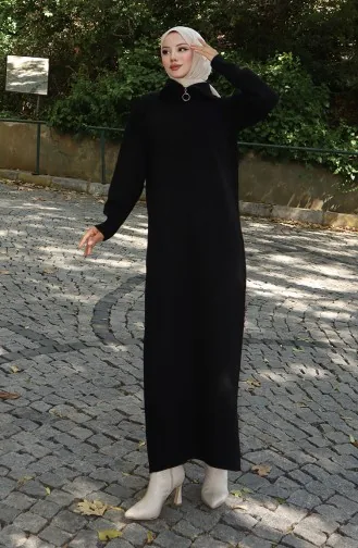 Gebreide Coltruijurk 0511-01 Zwart 0511-01