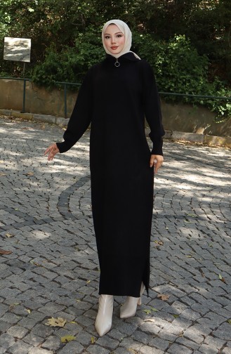 Knitted Turtleneck Dress 0511-01 Black 0511-01