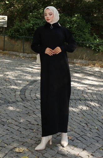 Knitted Turtleneck Dress 0511-01 Black 0511-01