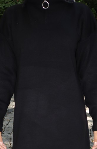 Knitted Turtleneck Dress 0511-01 Black 0511-01