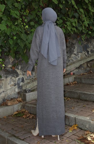 Knitted Turtleneck Dress 0511-02 Gray 0511-02