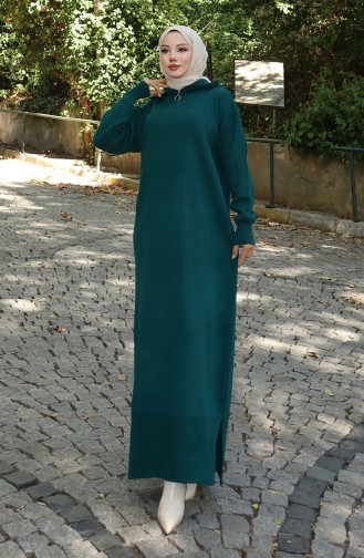 Knitted Turtleneck Dress 0511-03 Petrol 0511-03