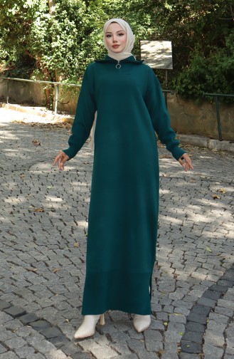 Knitted Turtleneck Dress 0511-03 Petrol 0511-03