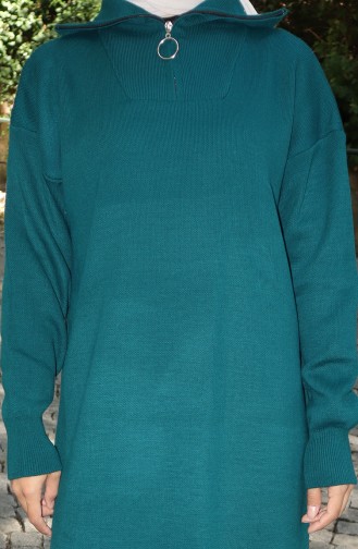 Knitted Turtleneck Dress 0511-03 Petrol 0511-03