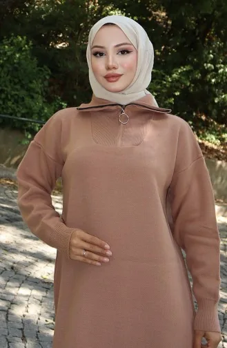 Gebreide Coltruijurk 0511-04 Melkkoffie 0511-04