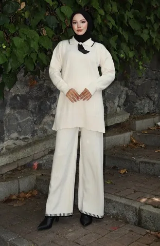 Strickmode Tunika Hose Zweiteiler Set 1064-03 Beige 1064-03