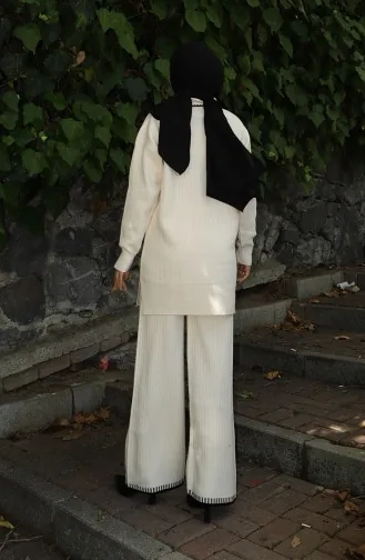 Strickmode Tunika Hose Zweiteiler Set 1064-03 Beige 1064-03