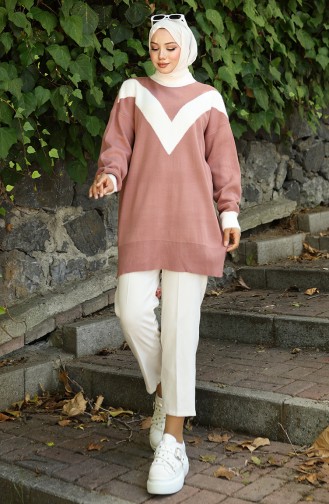 Strick Tunika Mit V-Muster 3017-07 Staubrosa 3017-07