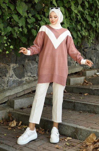 Strick Tunika Mit V-Muster 3017-07 Staubrosa 3017-07
