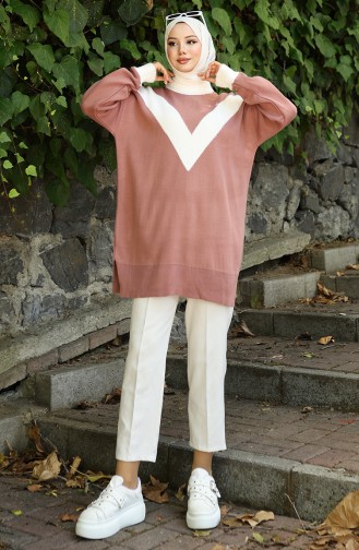 Strick Tunika Mit V-Muster 3017-07 Staubrosa 3017-07