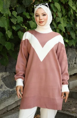 Strick Tunika Mit V-Muster 3017-07 Staubrosa 3017-07