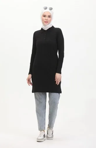 تونيك بولو بياقة مفتوحة 5037-02 أسود 5037-02