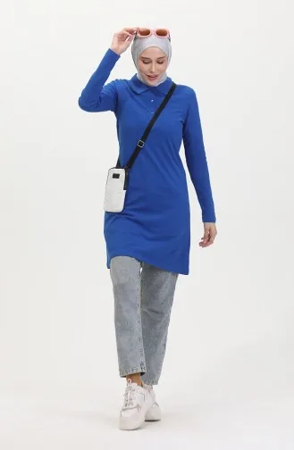 تونيك بياقة بولو 5037-03 ساكس 5037-03