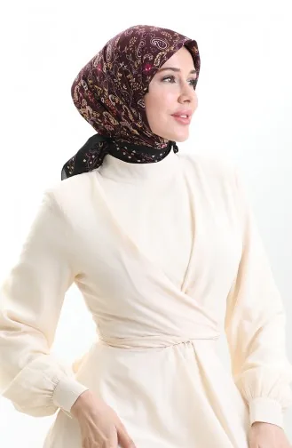 Écharpe à Motifs Karaca Cupra 82015-08 Noir Fuchsia 82015-08