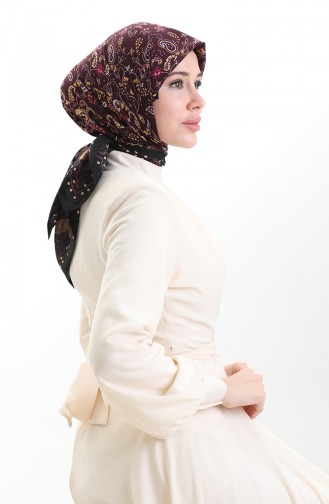 وشاح كاراكا كوبرا المنقوش 82015-08 أسود فوشيا 82015-08