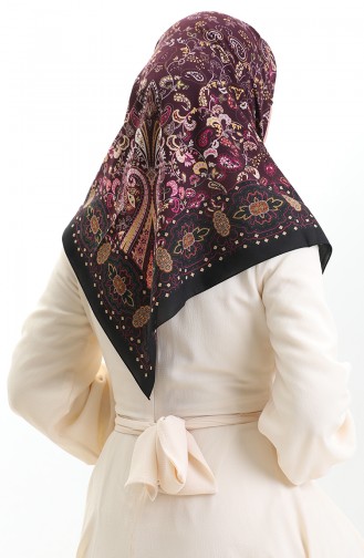 وشاح كاراكا كوبرا المنقوش 82015-08 أسود فوشيا 82015-08