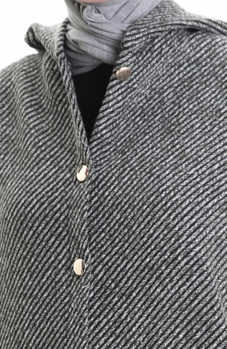 Hooded Buttoned Cashmere Coat 0201-03 Khaki 0201-03