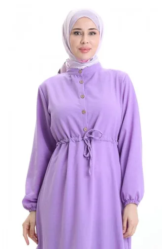 Halfgeknoopte Jurk Met Strik In De Taille 0182-08 Lila 0182-08