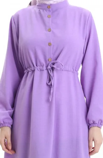 Halfgeknoopte Jurk Met Strik In De Taille 0182-08 Lila 0182-08
