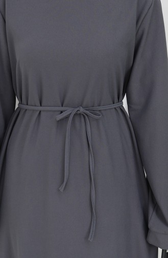 Robe à Lacets Et Revers 2160-05 Gris Foncé 2160-05