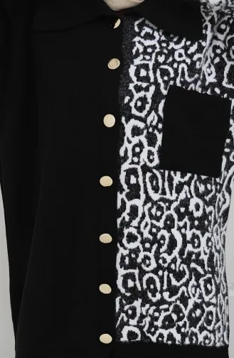 Breiwerk Garnish Geknoopte Tuniek Broek Tweedelig Pak 1078-03 Zwart 1078-03