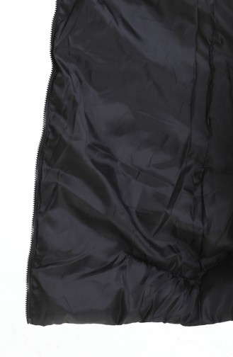 Gewatteerd Vest Met Capuchon En Rits 0205-01 Zwart 0205-01