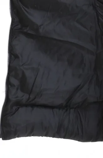 سترة منتفخة بغطاء رأس وسحاب 0170-02 سوداء 0170-02