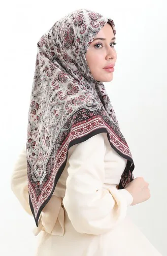 Karaca Gemusterter Cupra Schal 82014-02 Schwarzer Stein 82014-02