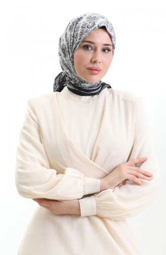 وشاح كاراكا كوبرا المنقوش 82014-03 أسود رمادي 82014-03