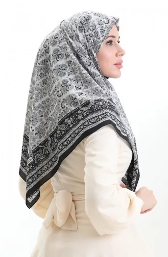 Karaca Gemusterter Cupra Schal 82014-03 Schwarz Grau 82014-03